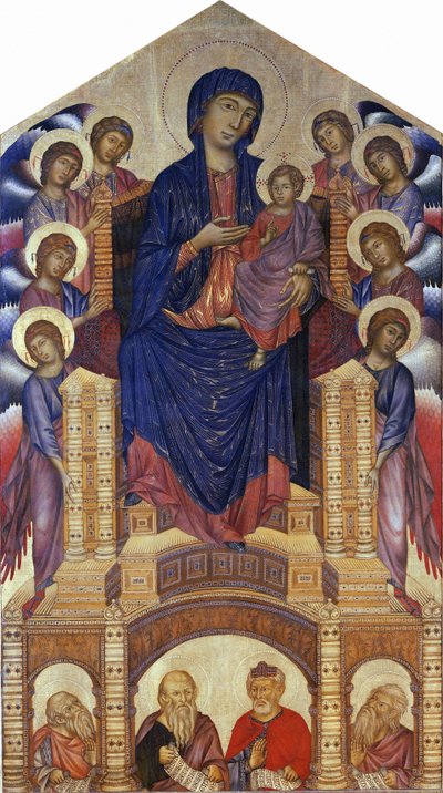 Santa Trinita Maestà（《圣母升天》；《圣母子与八位天使升天》，《Santa Trinita Madonna》）。 作者 Cimabue