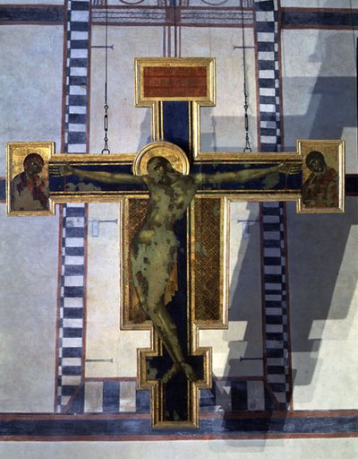 耶稣受难，约1285年（蛋彩画板）（详见123189）。 作者 Cimabue