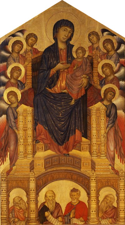 Santa Trinita Maestà（《圣母升天》；《圣母子与八位天使升天》，《Santa Trinita Madonna》）。 作者 Cimabue