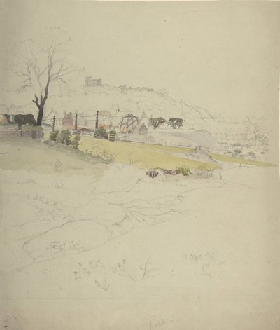 位于城镇边缘的煤矿景观，1840-49年。 作者 约翰罗斯金圈。