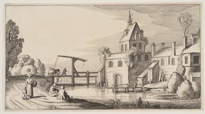 河边的村庄，选自《风景》（Playsante Lantschappen） 作者 克拉斯·扬什·维舍尔二世