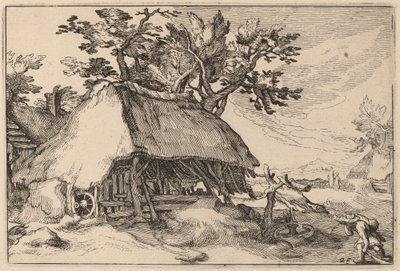 谷仓 作者 Claes Jansz Visscher 在亚伯拉罕 Bloemaert 之后 在 Boëtius Adams Bolswert 之后