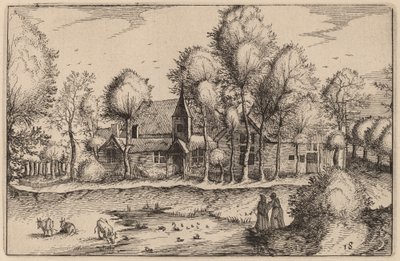 池塘 作者 Claes Jansz Visscher 仿照 Johannes van Doetechum，仿照卢卡斯的长老