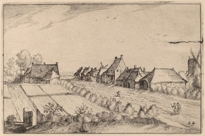 田野和道路 作者 Claes Jansz Visscher 仿照 Johannes van Doetechum，仿照卢卡斯的长老