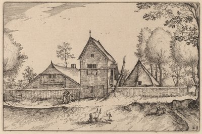 大型围墙农场 作者 Claes Jansz Visscher 仿照 Johannes van Doetechum，仿照卢卡斯的长老