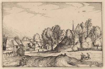 进村之路 作者 Claes Jansz Visscher 仿照 Johannes van Doetechum，仿照卢卡斯的长老