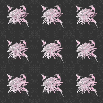 菊花和异国情调的鸟类 作者 Claire Huntley