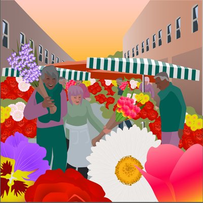 Flower Market at Columbia Road 作者 克莱尔·亨特利