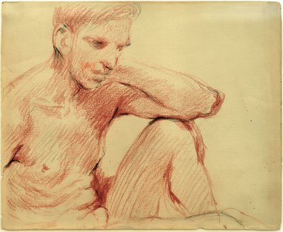 坐在男性裸体 作者 Clara Siewert