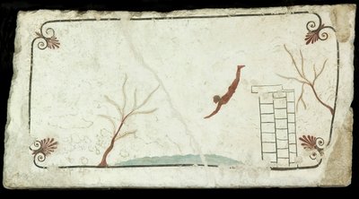 潜水员。潜水者之墓潜水者之墓，约公元前470年。 作者 Classical Antiquities