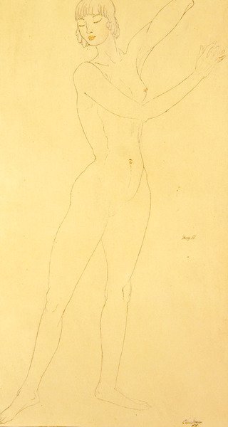 Bessy H（纸上水墨画）。 作者 克劳德·洛瓦特·弗雷泽