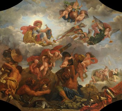 火星骑着战车被狼拉住，1673年 作者 小克劳德·奥德兰
