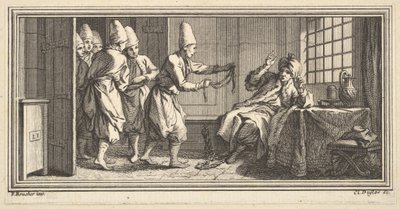 给犯人带绳子，1746-47。 作者 克劳德·奥古斯丁·杜弗洛斯