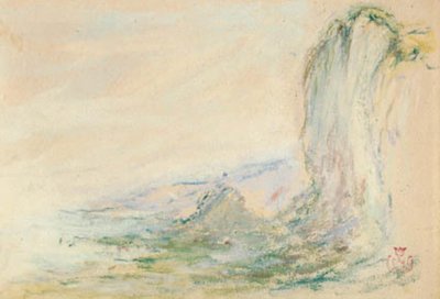 退潮时的埃特雷塔悬崖 作者 Claude Emile Schuffenecker