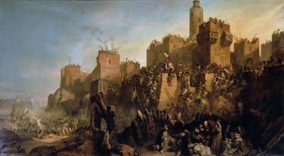 雅克·德·莫莱（Jacques de Molay）在1299年占领耶路撒冷 作者 克劳德·杰奎德（Claude Jacquand）