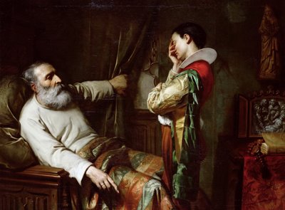 克里斯托弗-哥伦布的最后时刻，1870年。 作者 克劳德·杰奎德（Claude Jacquand）