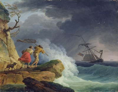 1782年风暴中的沿海风光 作者 Claude Joseph Vernet