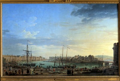 迪耶普港的景色 Joseph Vernet (1714-1789) 18 世纪巴黎海洋博物馆画作 作者 克劳德·约瑟夫·韦尔内