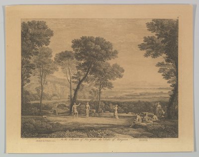 树下的舞蹈 农村舞蹈的风景，1742年。 作者 克劳德·洛兰