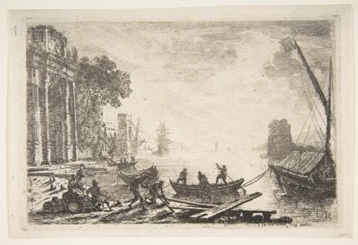 1634年，港口景观与朝阳。 作者 克劳德·洛兰