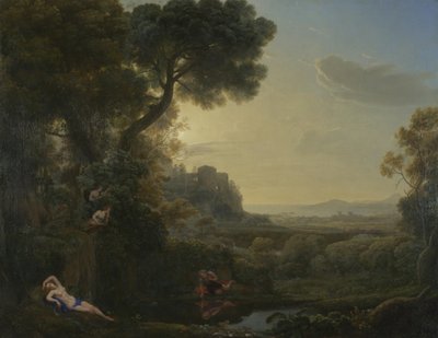 与水仙和回声的风景，1644年 作者 克劳德·洛兰