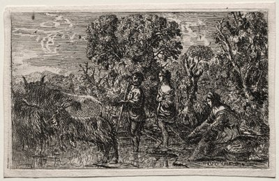 穿越福特河，1634年。 作者 克劳德·洛兰