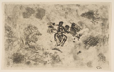 坐着的女人和其他素描，ca。 1630-33。 作者 克劳德·洛兰