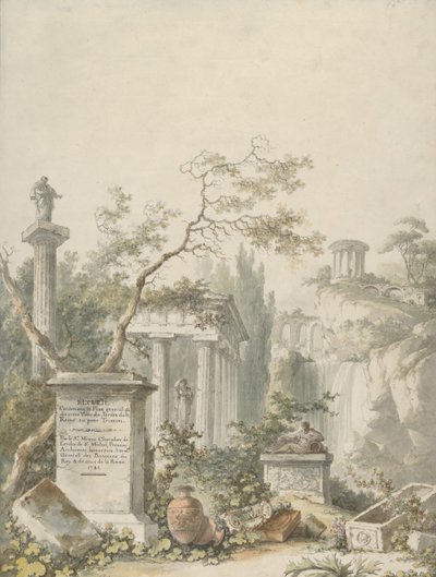 正面插图的设计，1782年。 作者 克劳德·路易斯·夏特莱