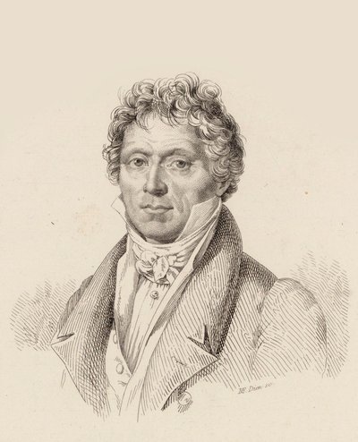 作曲家Anton Reicha 1770-1836的肖像，1837年。 作者 克劳德·玛丽·弗朗索瓦·迪恩