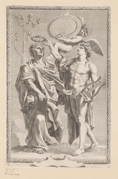 阿波罗王冠 普布利乌斯-维吉尔-马罗
Publius Vergilius Maro 的扉页，Publii Virgilii Maronis Opera，1641 年。 作者 尼古拉斯·普桑（Nicolas Poussin）