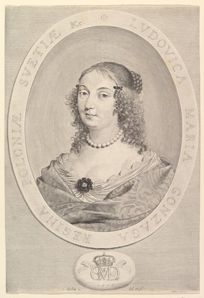 Ludovica Maria Gonzaga，波兰女王，1645年。 作者 克劳德·梅伦