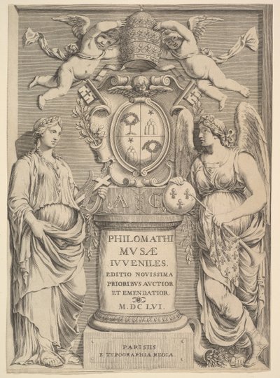标题页：《Philomathi Musae Juveniles》，1655年。 作者 克劳德·梅伦