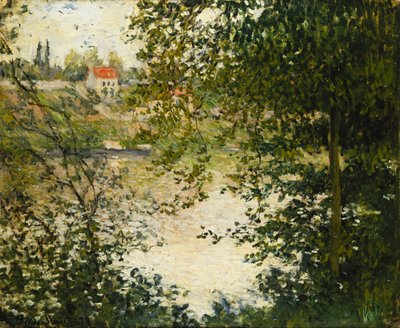 La Grande Jatte岛的树木景观； Travers les Arbres，大雅特岛，1878年 作者 克劳德·莫奈