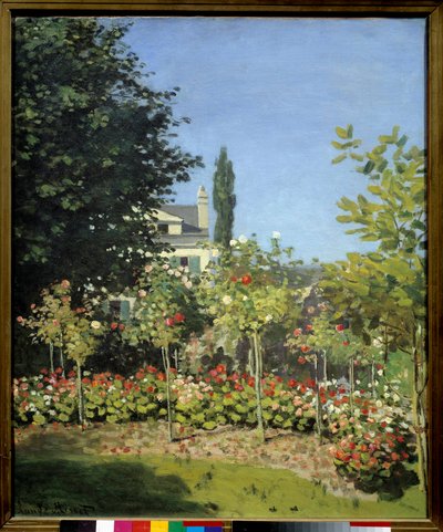 Sainte Adresse 的花园。 克劳德·莫奈 (1840-1926) 的绘画 作者 克劳德·莫奈