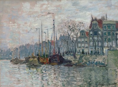 Prins Hendrikkade和克罗姆瓦尔的看法在阿姆斯特丹。 1874年 作者 克劳德·莫奈