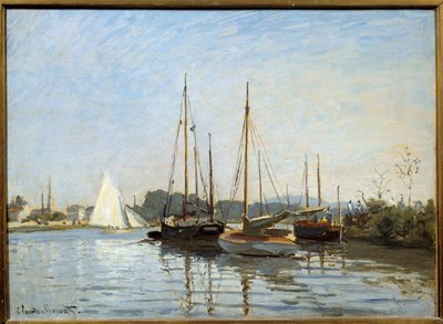 Argenteuil 中的游船 Claude Monet (1840-1926) 1873 年作画 0.49x0.65 m 巴黎，奥赛博物馆 - Argenteuil 的游船。 克劳德·莫奈 (1840-1926) 的绘画 作者 克劳德·莫奈