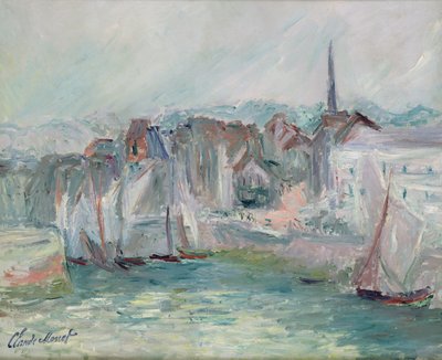 1917年，翁弗勒尔港的船只 作者 克劳德·莫奈