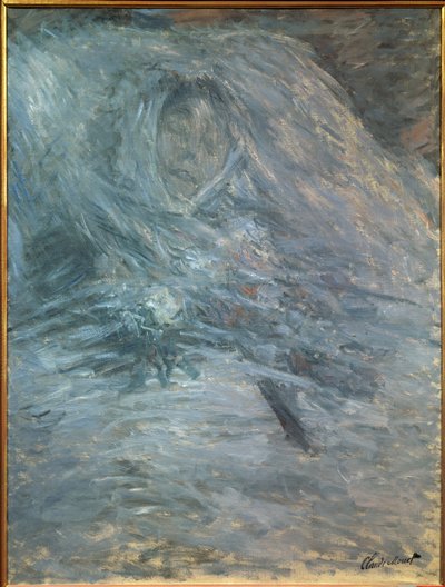 卡米尔临终前（艺术家的第一任妻子 1847-1879） 作者 克劳德·莫奈