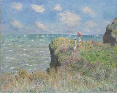 1882年在普维尔（Pourville）的悬崖步行 作者 Claude Monet
