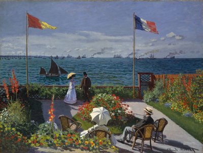 Sainte-Adresse的花园 作者 Claude Monet