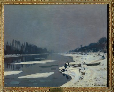 Glacons sur la Seine at Bougival, Yvelines 绘画 Claude Monet (1840-1926) Dim 0.65 x 0.81 m 巴黎卢浮宫博物馆 强制性提及：捐赠 Helene et Victor Lyon 作者 克劳德·莫奈