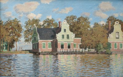 赞恩河岸的房屋，1871-1872年 作者 Claude Monet
