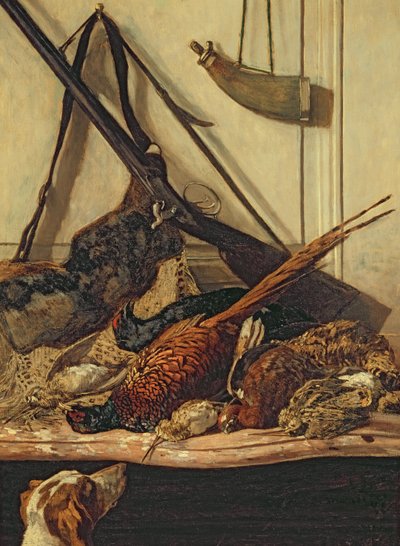 狩猎奖杯，1862年 作者 克劳德·莫奈