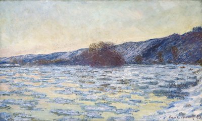 暮光之城的浮冰，1893年。 作者 克劳德·莫奈