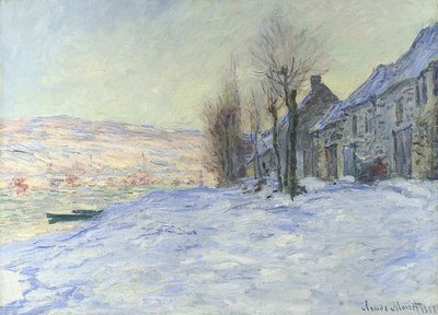 拉瓦考特在雪下。约于1878-81年 作者 克劳德·莫奈