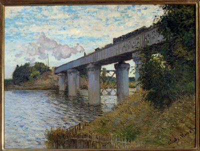 Le pont du chemin de fer à Argenteuil 画作：Claude Monet (1840-1926) 1873 Sun. 0,55x0,72 m 巴黎，奥赛博物馆 - Argenteuil的铁路桥。克劳德-莫奈（1840-1926）的画作 作者 Claude Monet