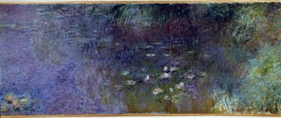 Les nympheas: matin detail.克劳德-莫奈(1840-1926)的画作 1914-1926 双联画，每部分2 x 3米。巴黎。桔园博物馆 - 睡莲（或睡美人）：早晨。细节。克劳德-莫奈(1840-1926)的画作 作者 克劳德·莫奈