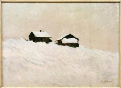 在雪地里的房子，挪威 作者 克劳德·莫奈