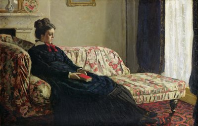 冥想，或莫奈夫人在沙发上，约1871年（布面油画） 作者 克劳德·莫奈