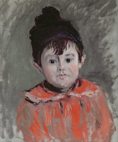 米歇尔莫奈（1878-1966）戴着一顶流氓帽子，1880年 作者 克劳德·莫奈